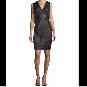 Elie Tahari Roanna dress lamb leather sleeveless summer dress